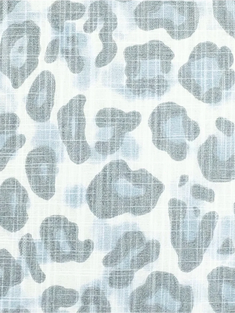 Chic Gray Blue White Leopard Print Decorative Pillow 24x24 Euro Sham